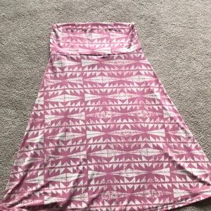 XS LuLaRoe Aztec print azure skirt